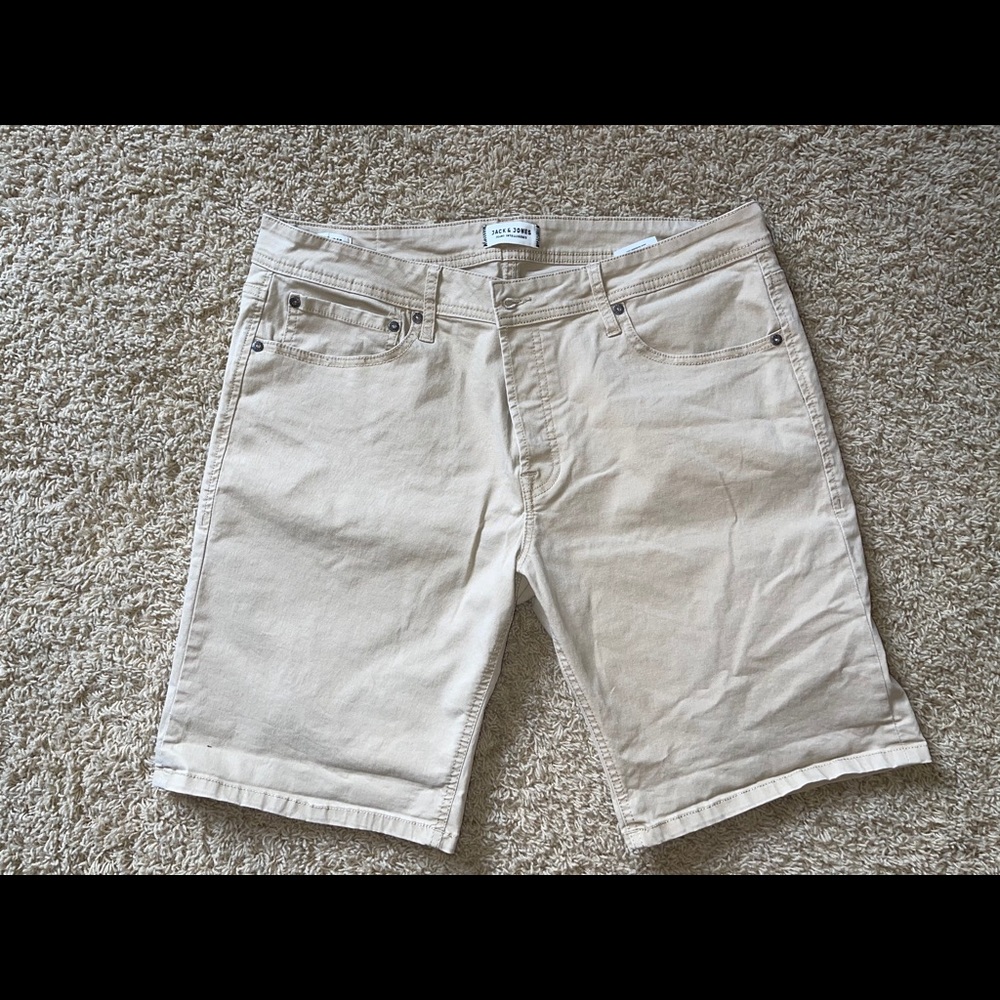 Jack & Jones Men’s Khaki Shorts XL Comfort Fit